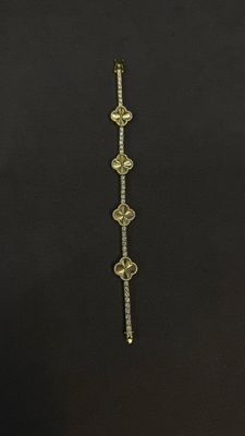 Moissanite Clover Bracelet #001