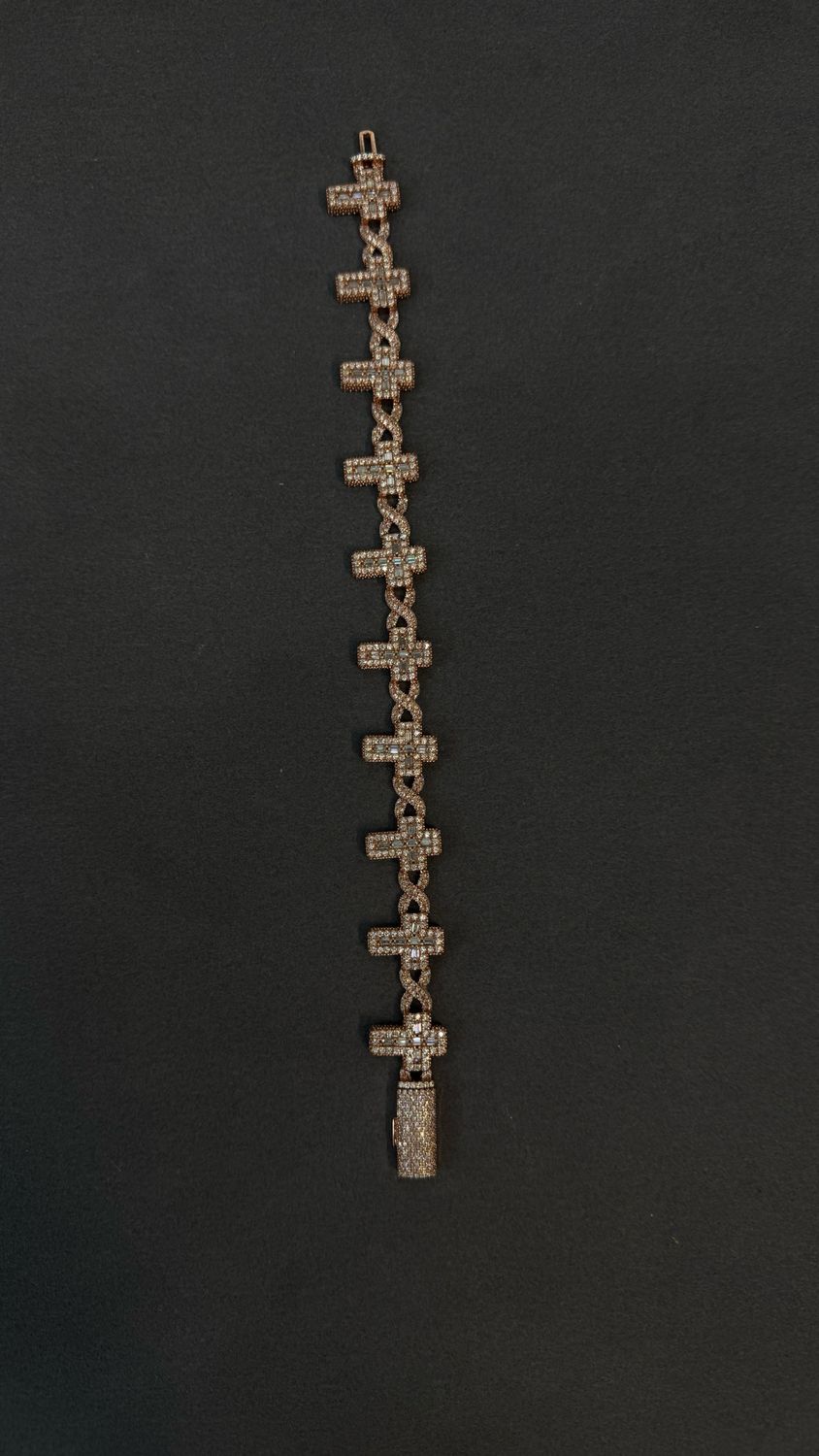 Moissanite Cross Bracelet #006