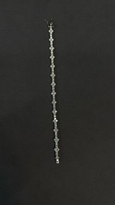 Moissanite White Cross Cluster Bracelet #010
