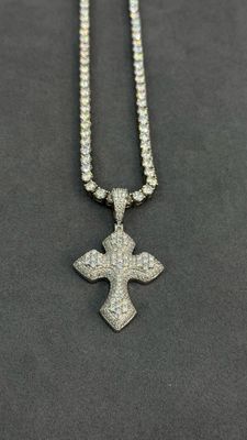 Moissanite Tennis Chain + Pendant #002