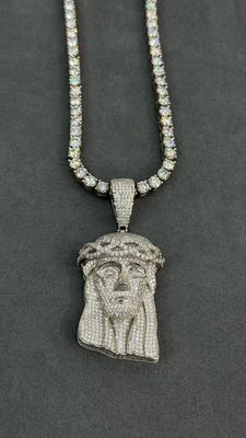 Moissanite Tennis Chain + Pendant #001