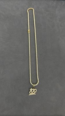 Moissanite Tennis Chain + Pendant #004