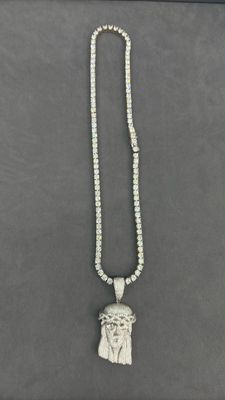 Moissanite Tennis Chain + Pendant #001