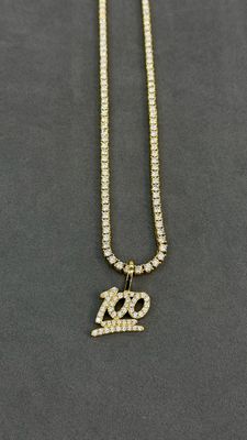 Moissanite Tennis Chain + Pendant #004
