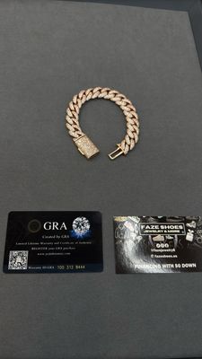 Moissanite Mosaic Setting Bracelet 15MM