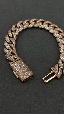 Moissanite Mosaic Setting Bracelet 15MM