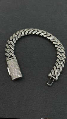 Moissanite Prong Setting Bracelet 12MM