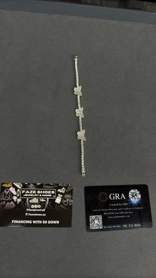 Moissanite Butterfly Bracelet