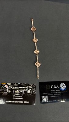 Moissanite Clover Bracelet #001