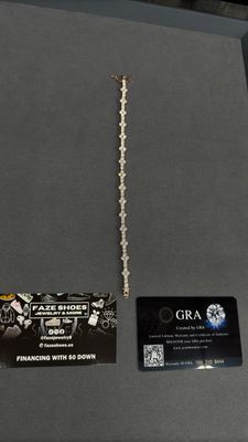 Moissanite Cluster Tennis Bracelet