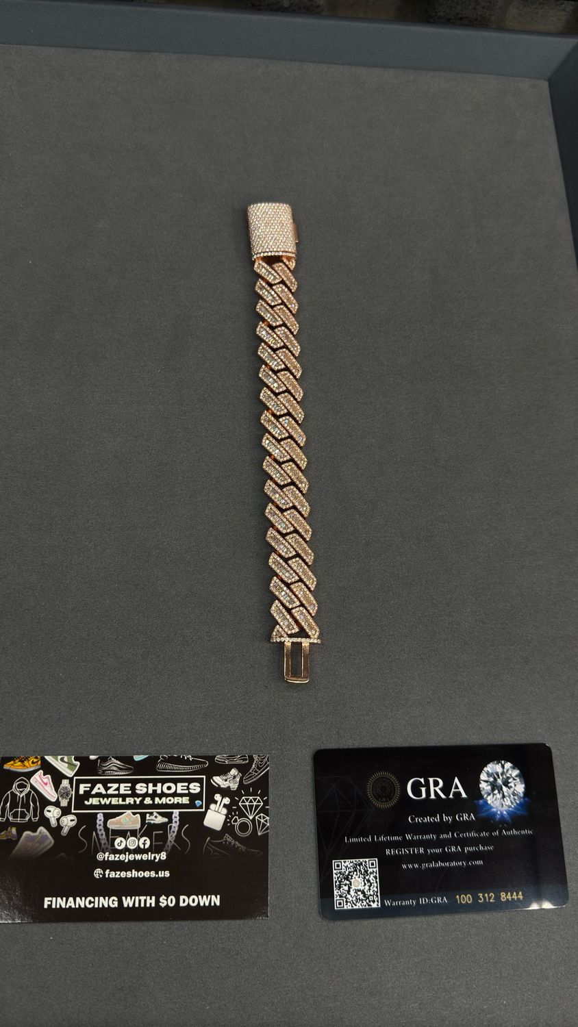 Moissanite Baguette Bracelet 18MM