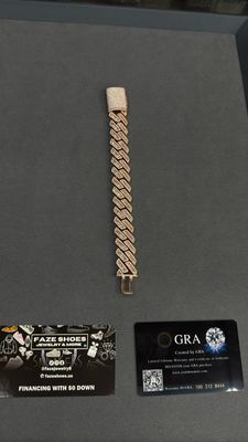 Moissanite Baguette Bracelet 18MM