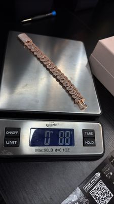 Moissanite Baguette Bracelet 18MM