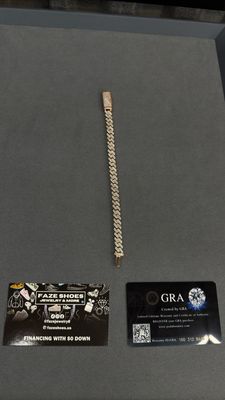 Moissanite Cuban Bracelet 8MM