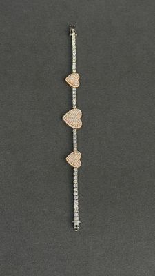 Moissanite Heart Bracelet