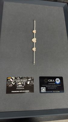 Moissanite Heart Bracelet