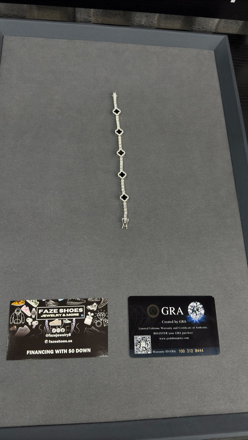 Moissanite Small Cross Color Bracelet