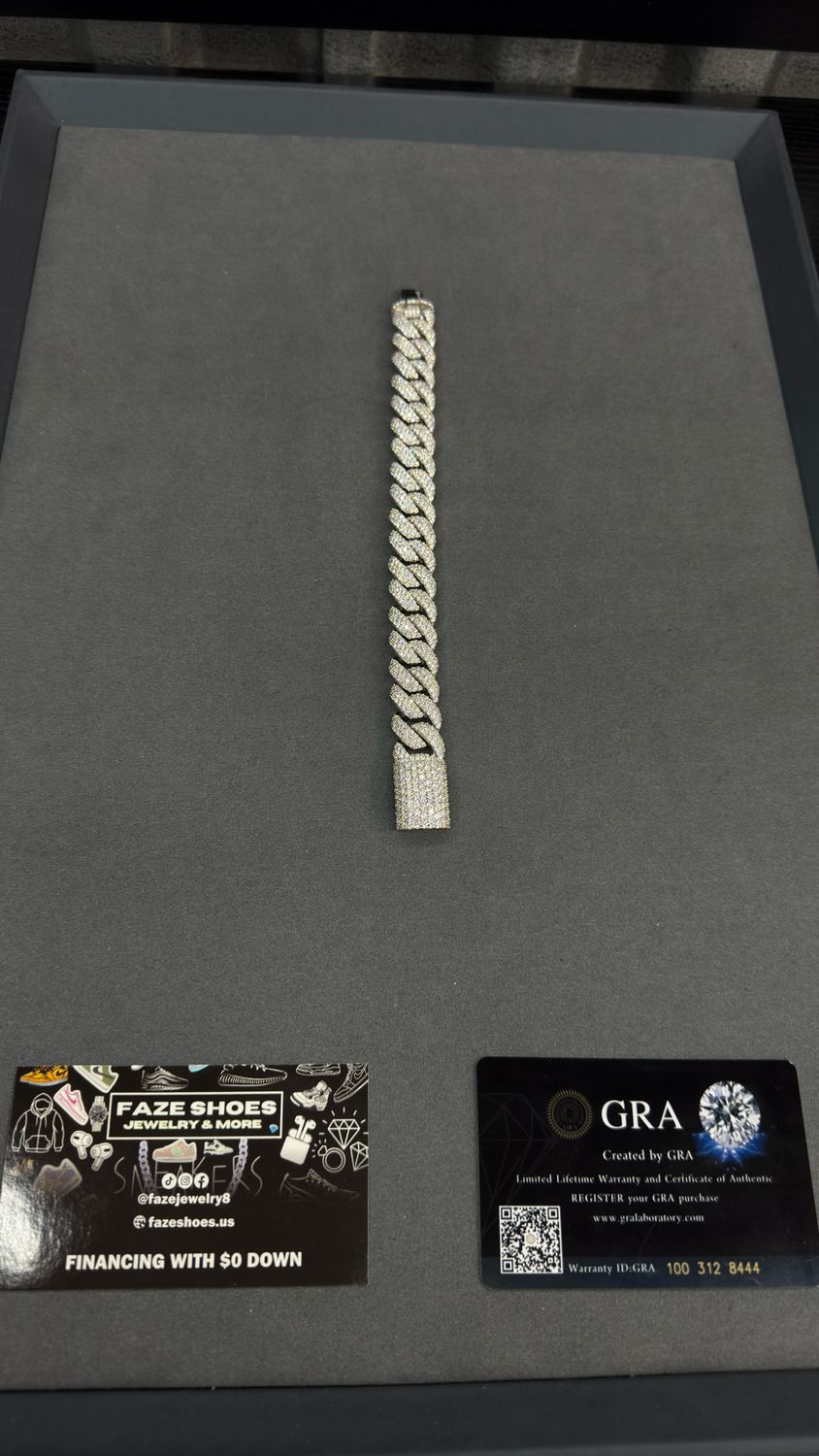 Moissanite Cuban Bracelet 15MM Curved Lock