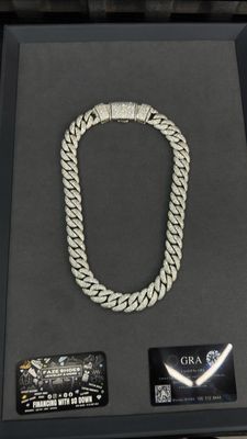 Moissanite Mosaic Chain 18MM NEW Lock
