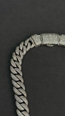 Moissanite Mosaic Chain 18MM NEW Lock