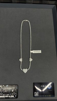 Moissanite Heart Tennis Chain
