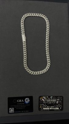 Moissanite Cuban Chain 12MM Pave Setting