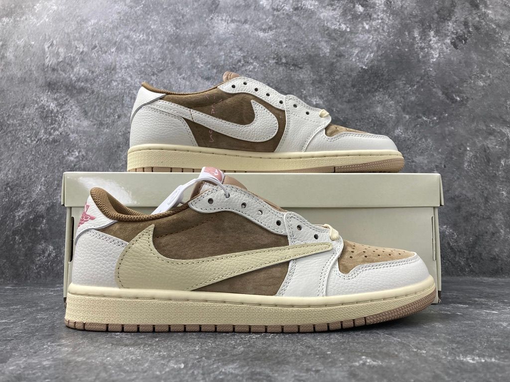 AJ1 Low White/Brown