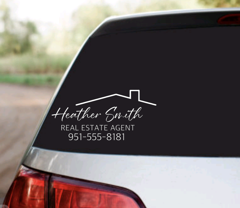 Custom Realtor Real Estate Car Decal
