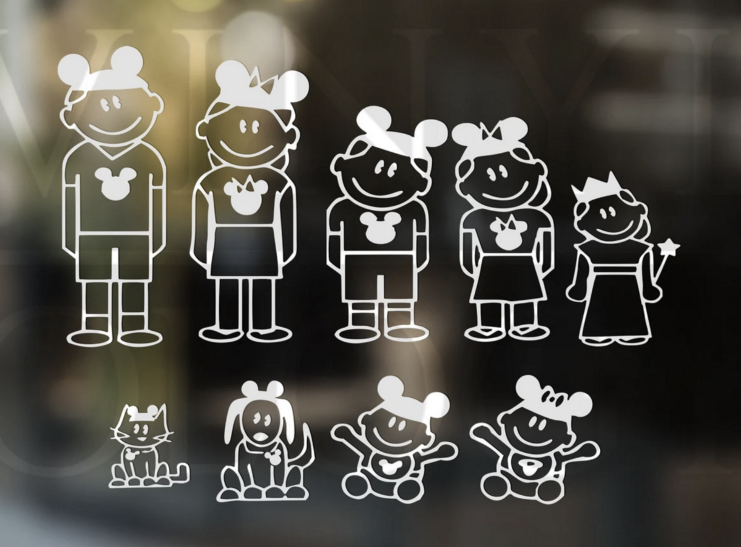 Mouse Ears - Stick Family Car Decal