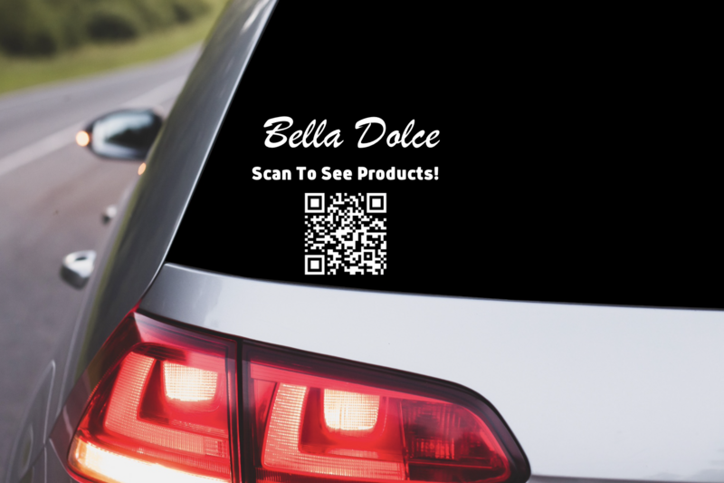 Custom Vinyl QR Code Decal With Business Name