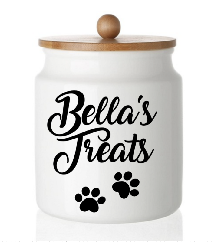 Custom Name Dog Treats Vinyl Decal