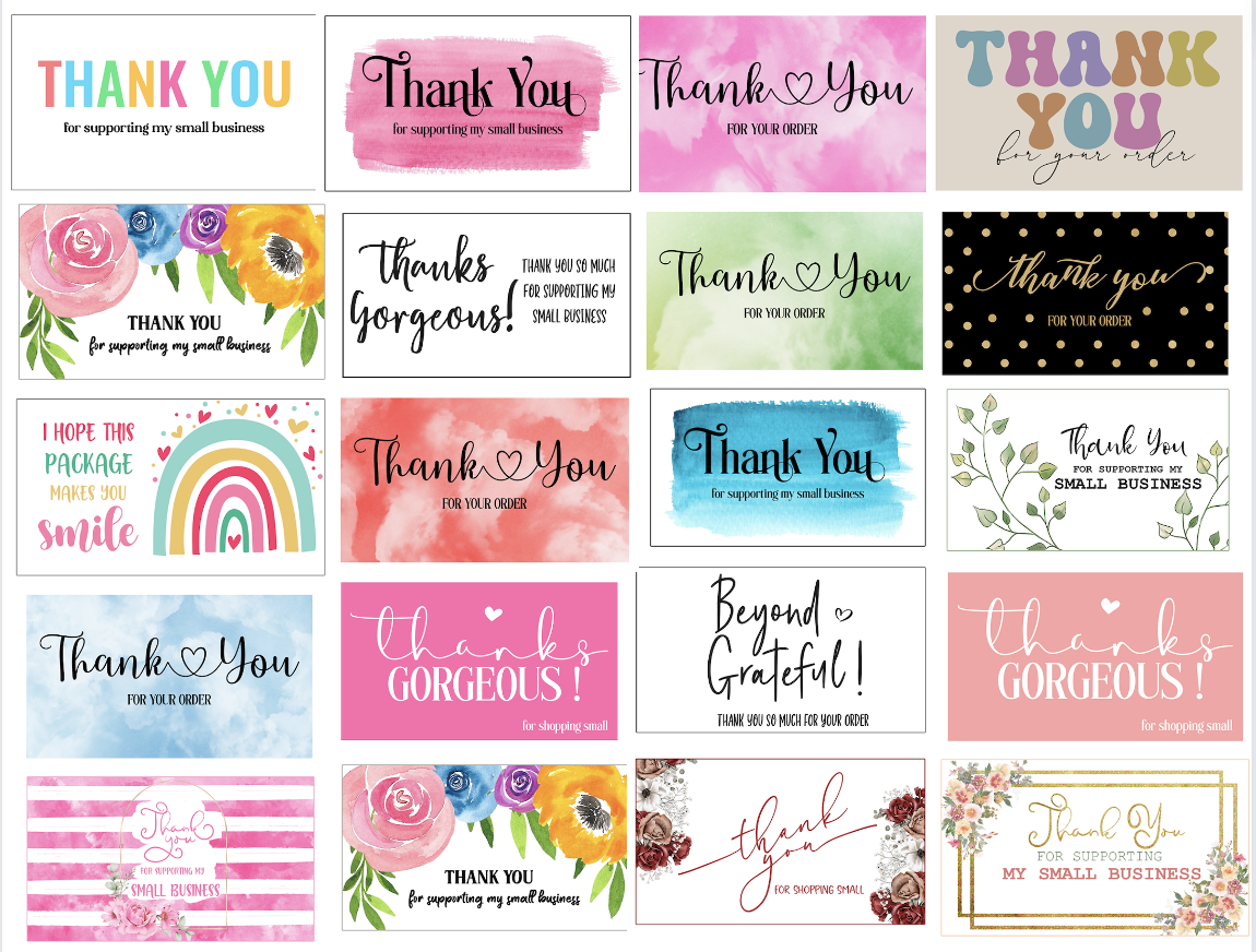 Small Business Printable Thank You Cards