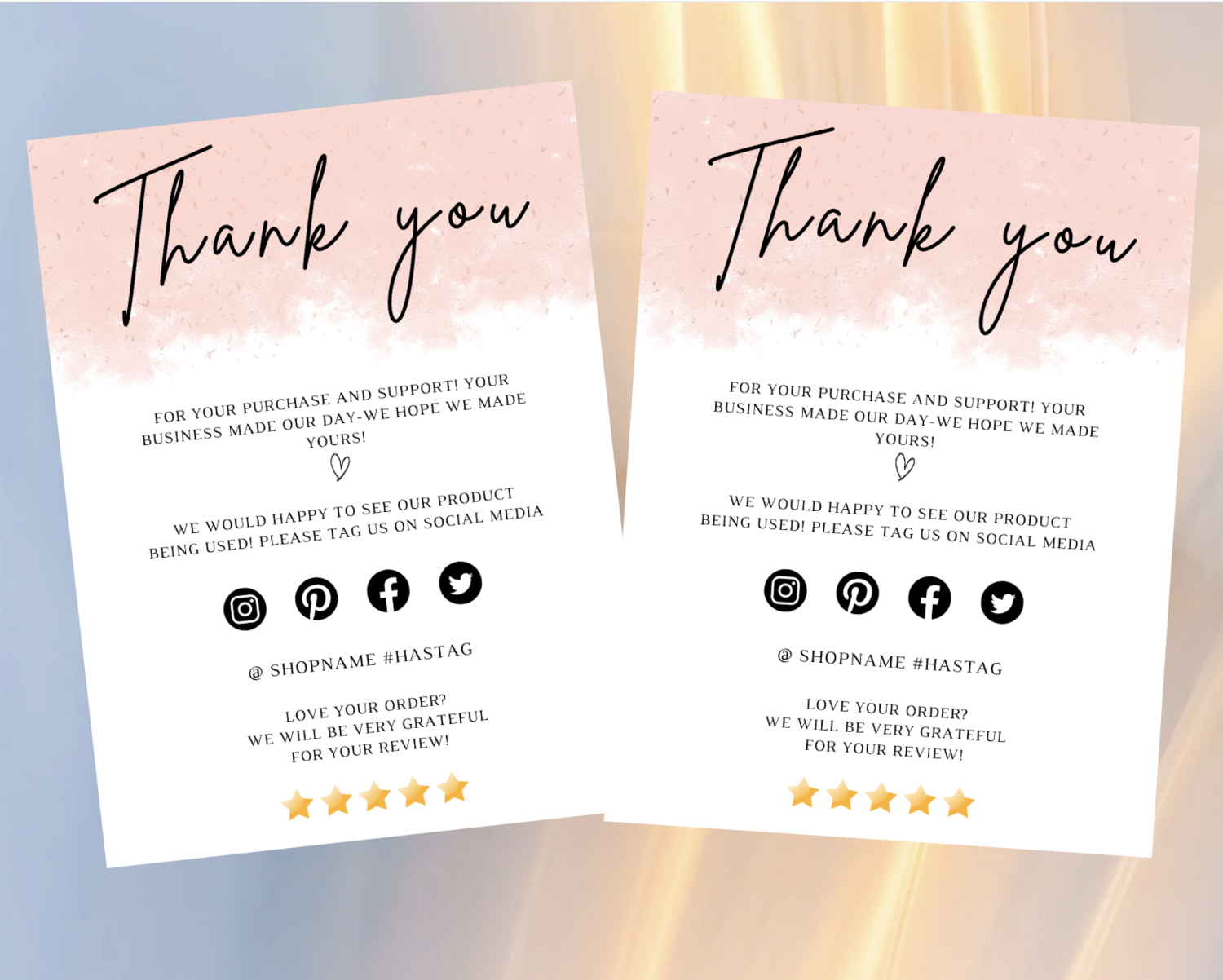 Custom Small Business Thank You Cards