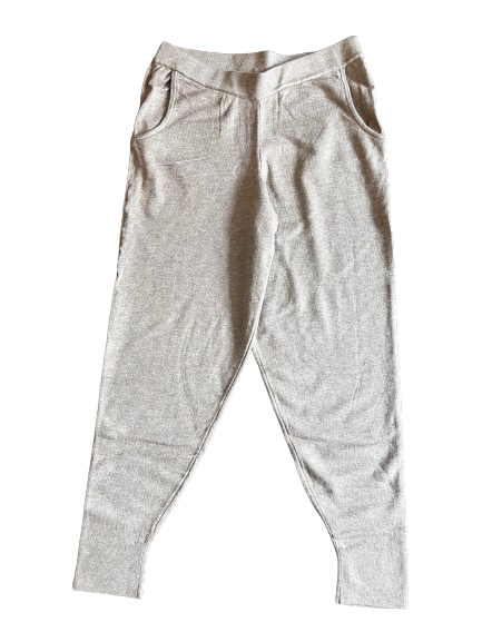 Solid Taupe Loungewear Jogger Pants - Small