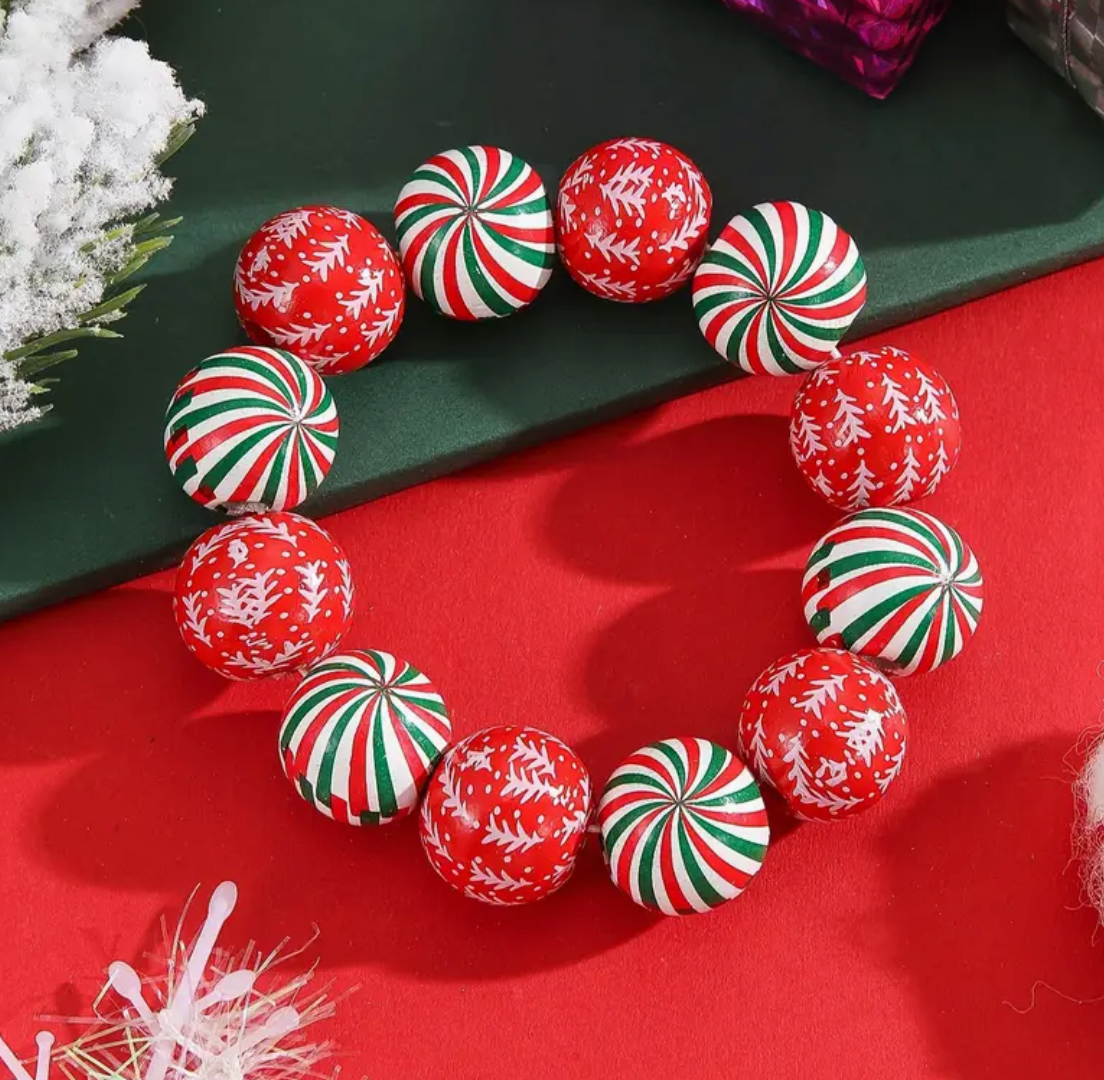 Christmas Candy Stretch Bracelet