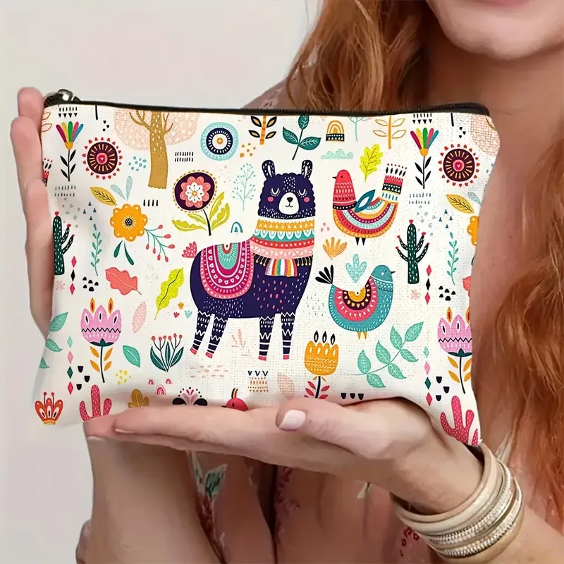Llama Top Zip Makeup &amp; Travel Bag