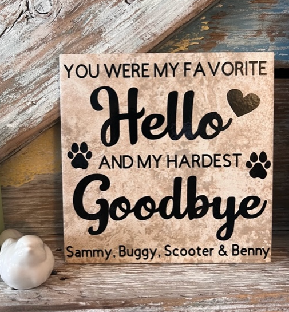 Memorial &amp; Loss Stone Tiles - Personalized/Custom