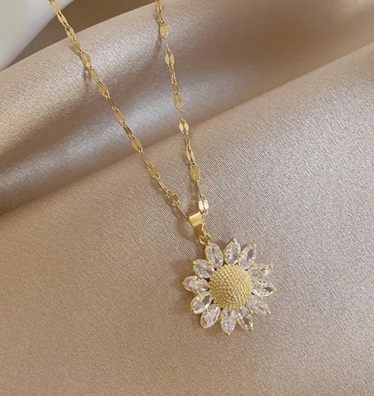 Sunflower Pendant Necklace