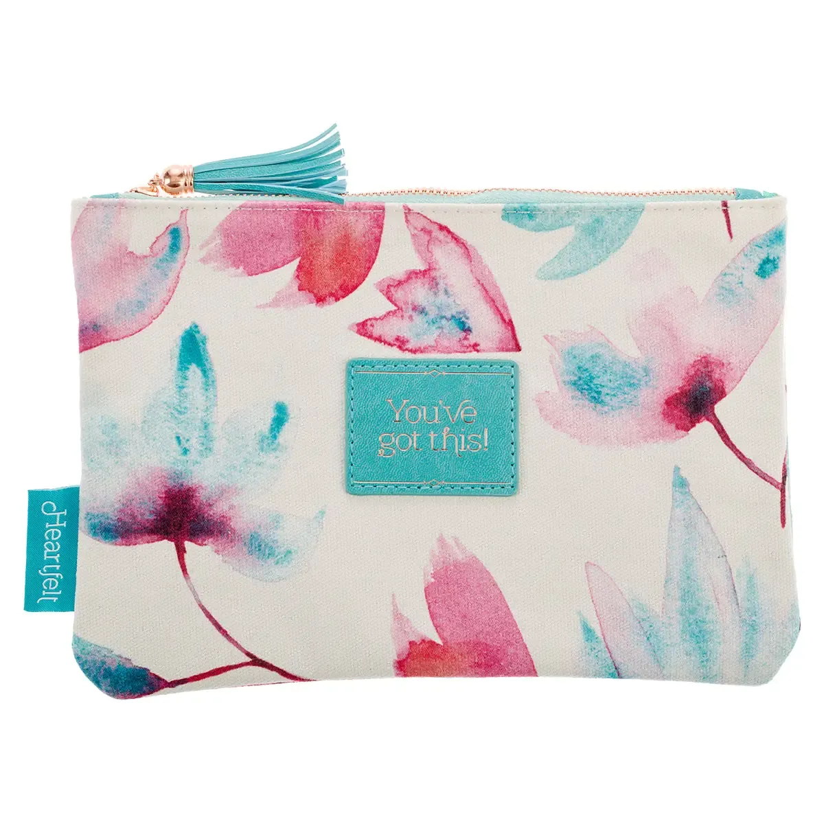 You&#39;ve Got This Zipped Pouch Canvas Pink Petals