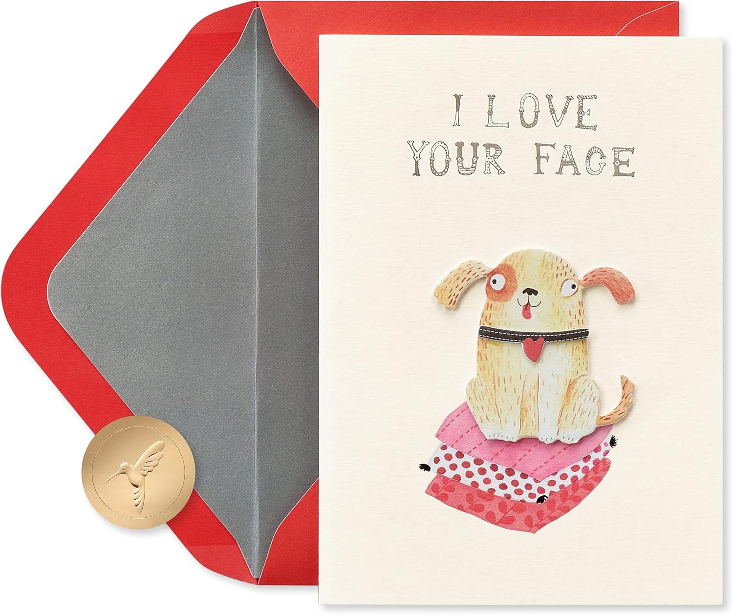 Papyrus Funny Valentines Day Card - Love Your Face