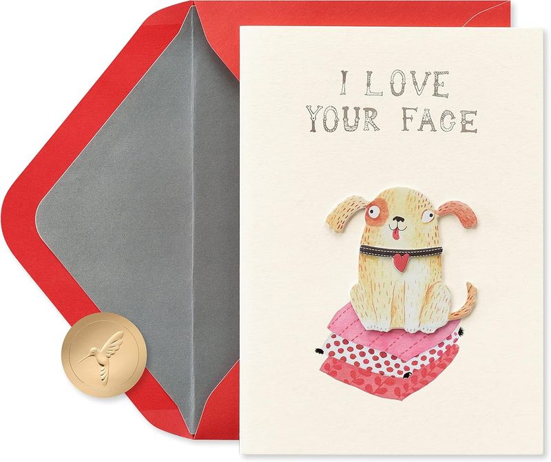 Papyrus Funny Valentines Day Card - Love Your Face