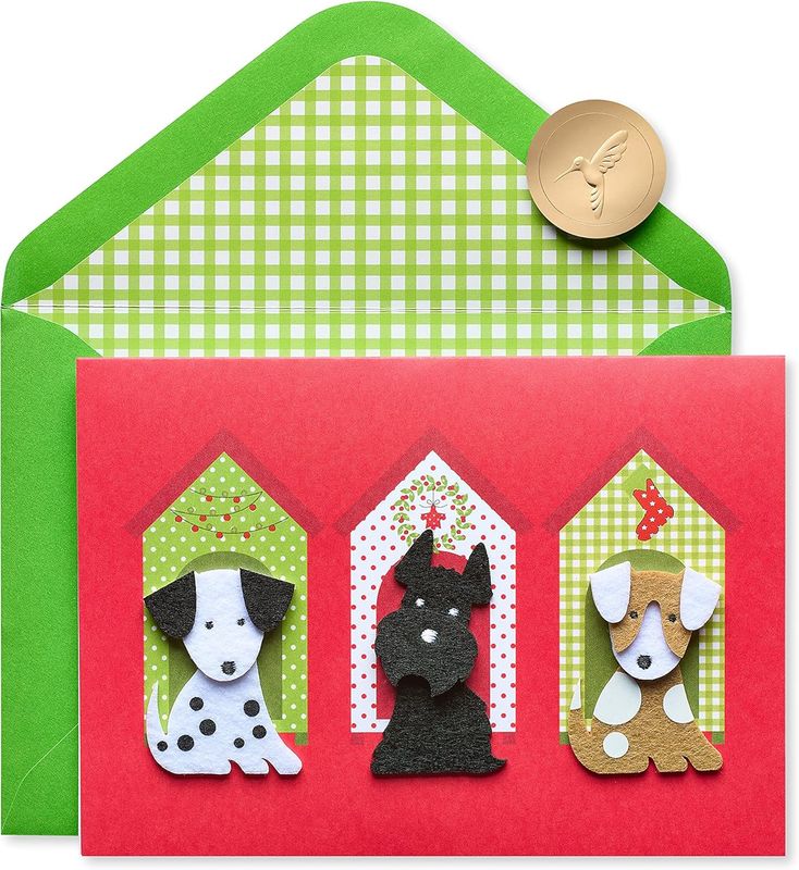 Papyrus Dog Christmas Card - Warm &amp; Fuzzy