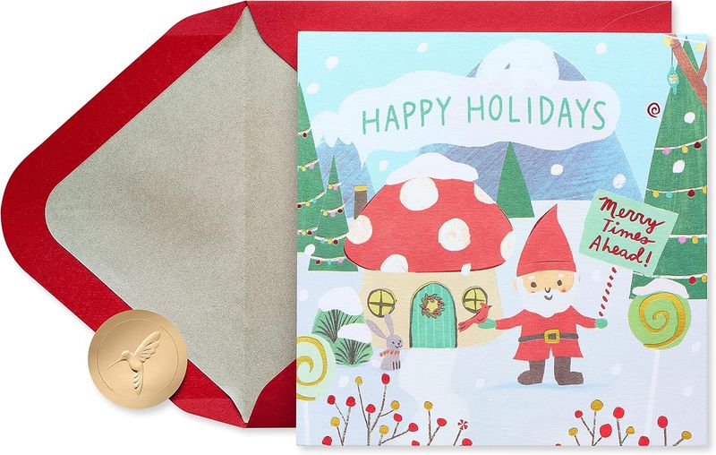 Papyrus  Christmas Card - Gnome Happy Holidays