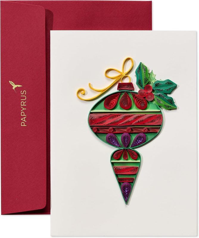 Papyrus  Christmas Card - Embellished Ornament