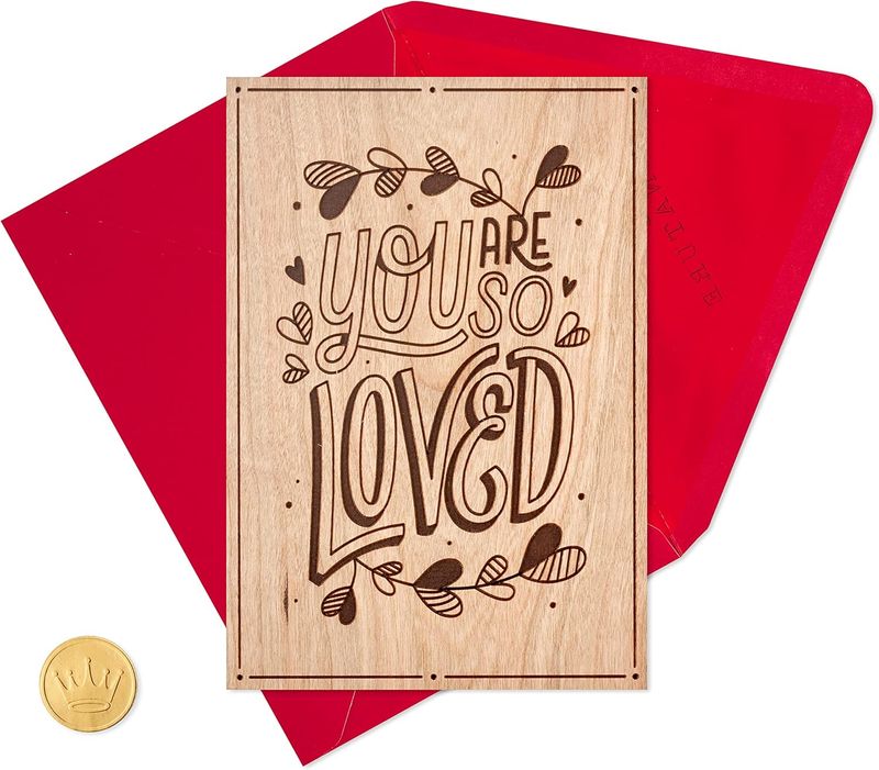 Hallmark Signature Wood Valentines Day Card -So Loved