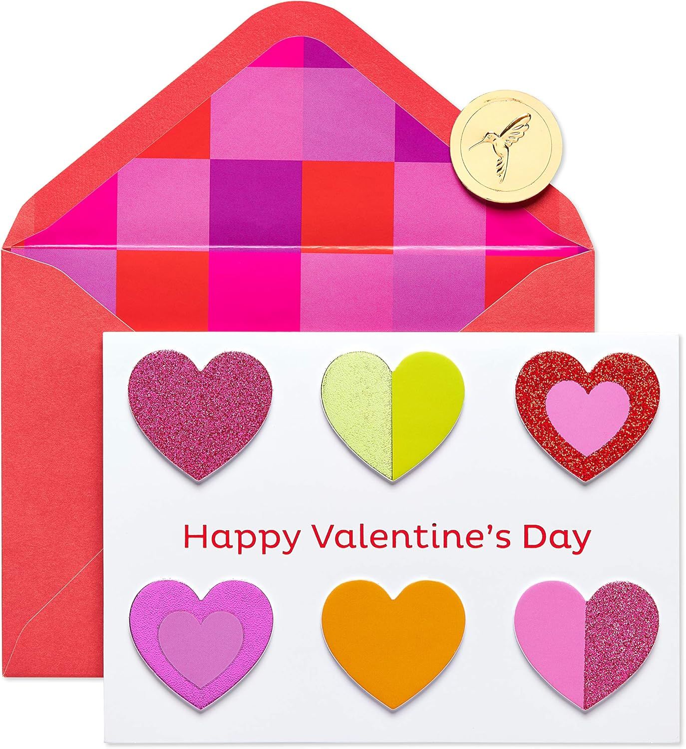 Papyrus Valentine&#39;s Day Card - Colorful Hearts