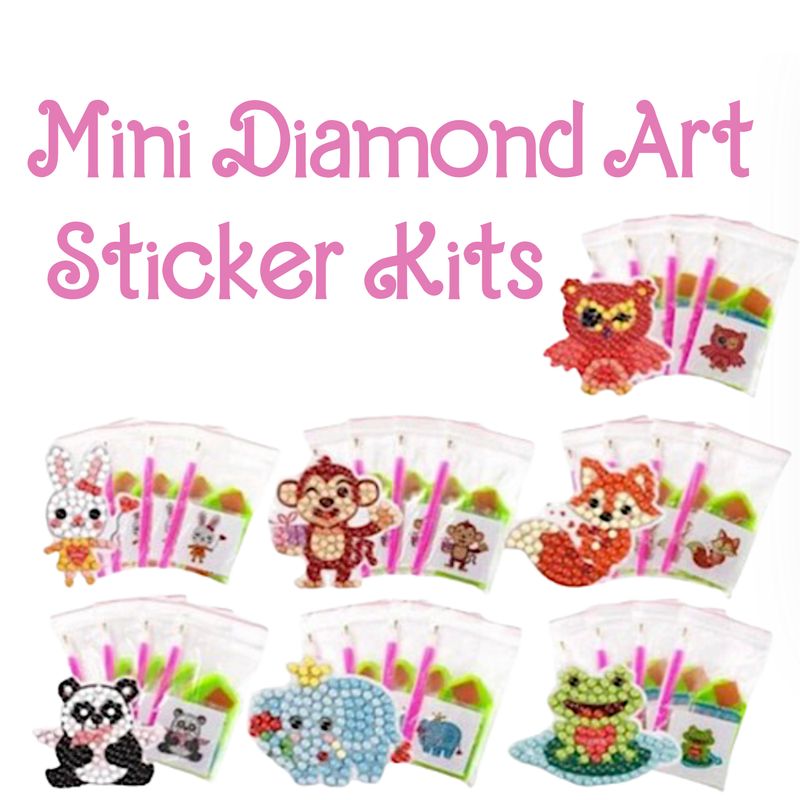 Mini Animal Diamond Art Sticker Kits