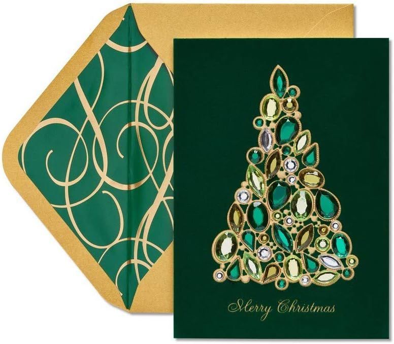 Papyrus Jeweled Christmas Tree Greeting Card