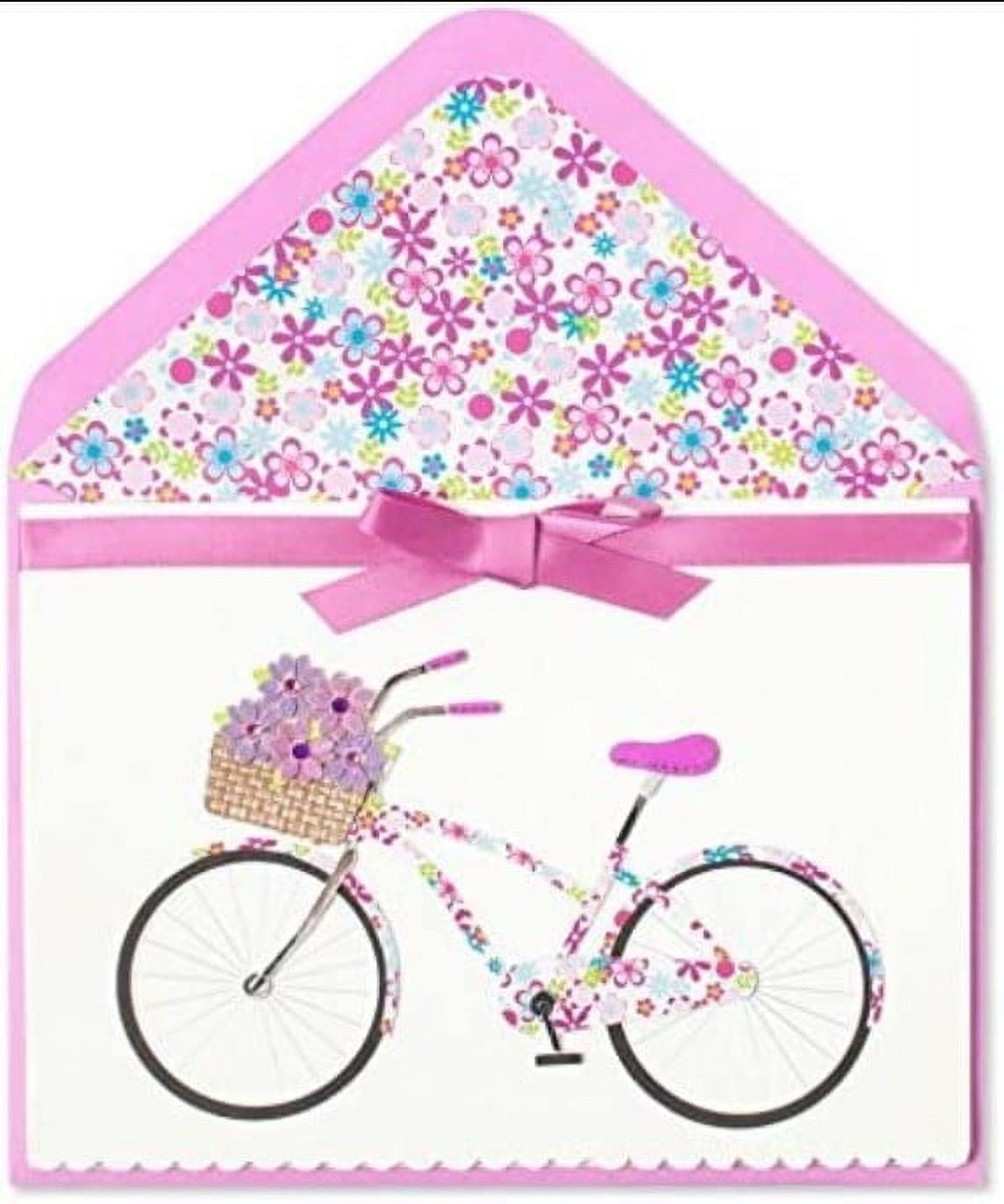 Papyrus Floral Bicycle - All Occasion Blank Card