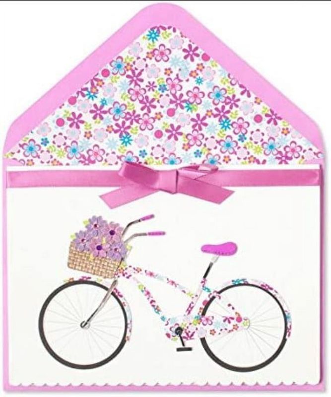 Papyrus Floral Bicycle - All Occasion Blank Card